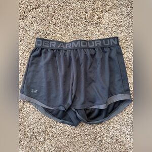 Under Armour Black & Charcoal Gray Mesh Shorts